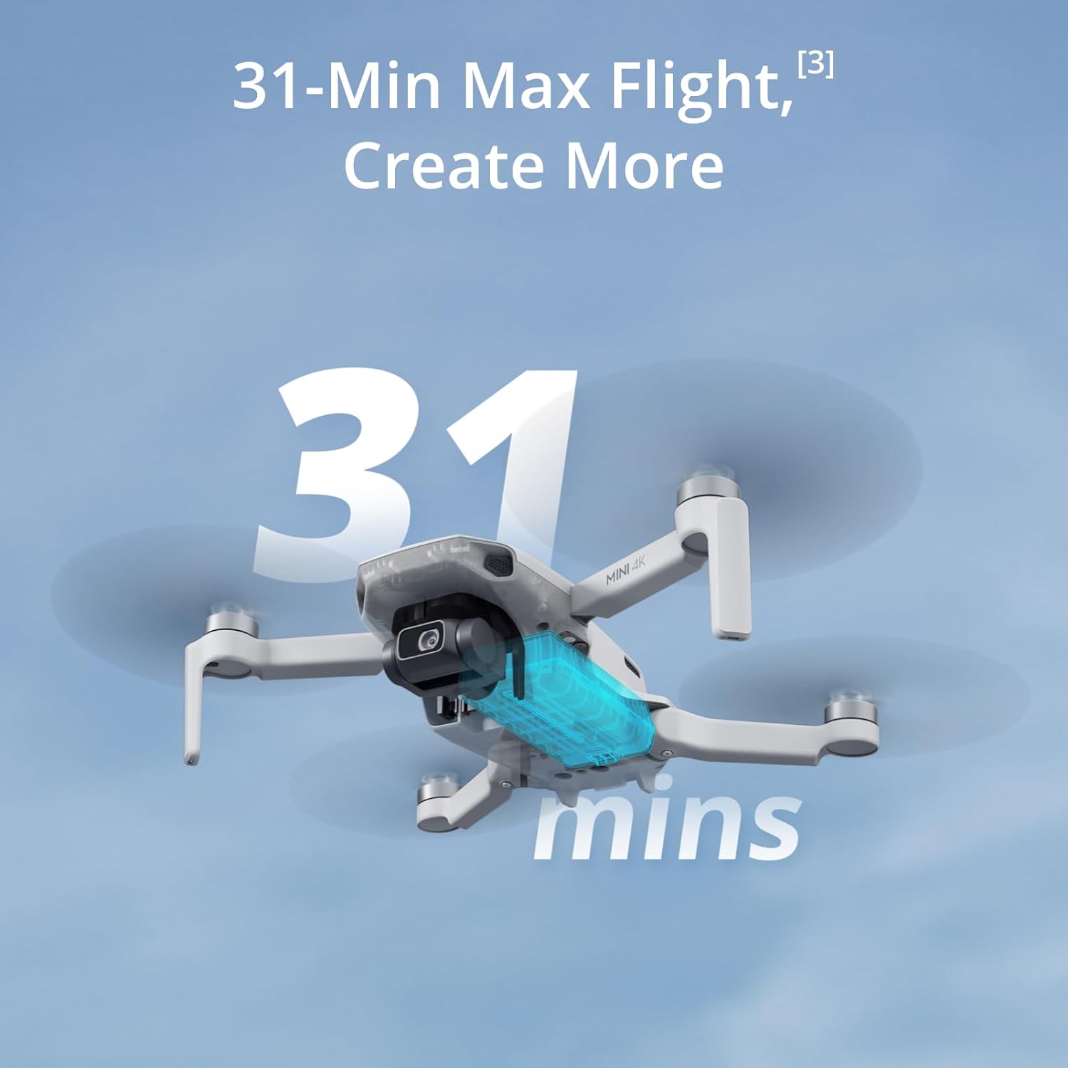 DJI Mini 4K, Drone with 4K UHD Camera for Adults, Under 249 g, 3-Axis Gimbal Stabilization, 10km Video Transmission, Auto Return, Wind Resistance, 31-Min Max Flight Time, Intelligent Flight-4