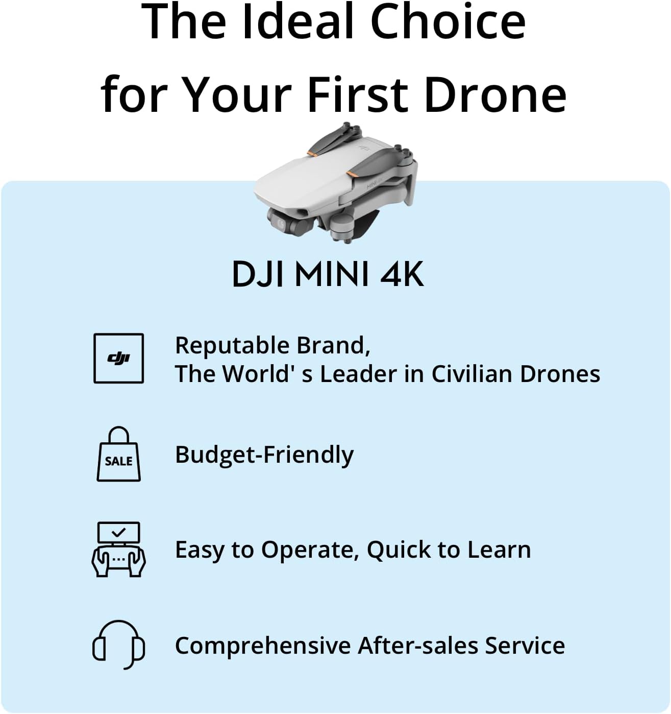 DJI Mini 4K, Drone with 4K UHD Camera for Adults, Under 249 g, 3-Axis Gimbal Stabilization, 10km Video Transmission, Auto Return, Wind Resistance, 31-Min Max Flight Time, Intelligent Flight-5