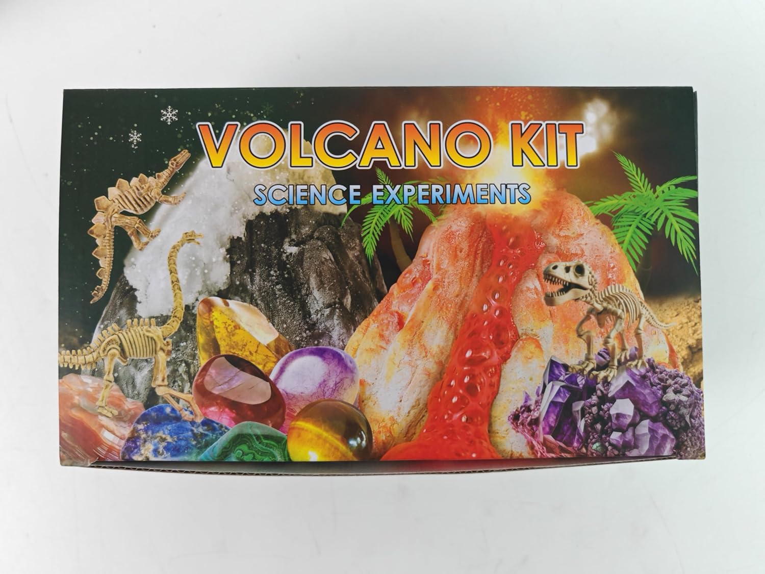 UNGLINGA Erupting Volcano Science Kit for Kids, Gemstone Digging Volcano, Snow Eruption Volcano, Chemistry Experiment Lab Scientific Toys Gift for Boys & Girls-6