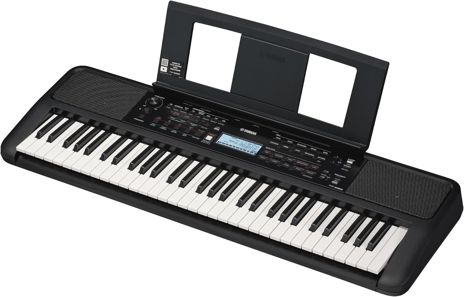 Yamaha PSR-E383 Portable Keyboard for Beginners, 650 Authentic Instrument Voices and Touch-Sensitive Keys with 48-Note Polyphony, Includes 2 Online Lessons with Yamaha Music School Teacher-0