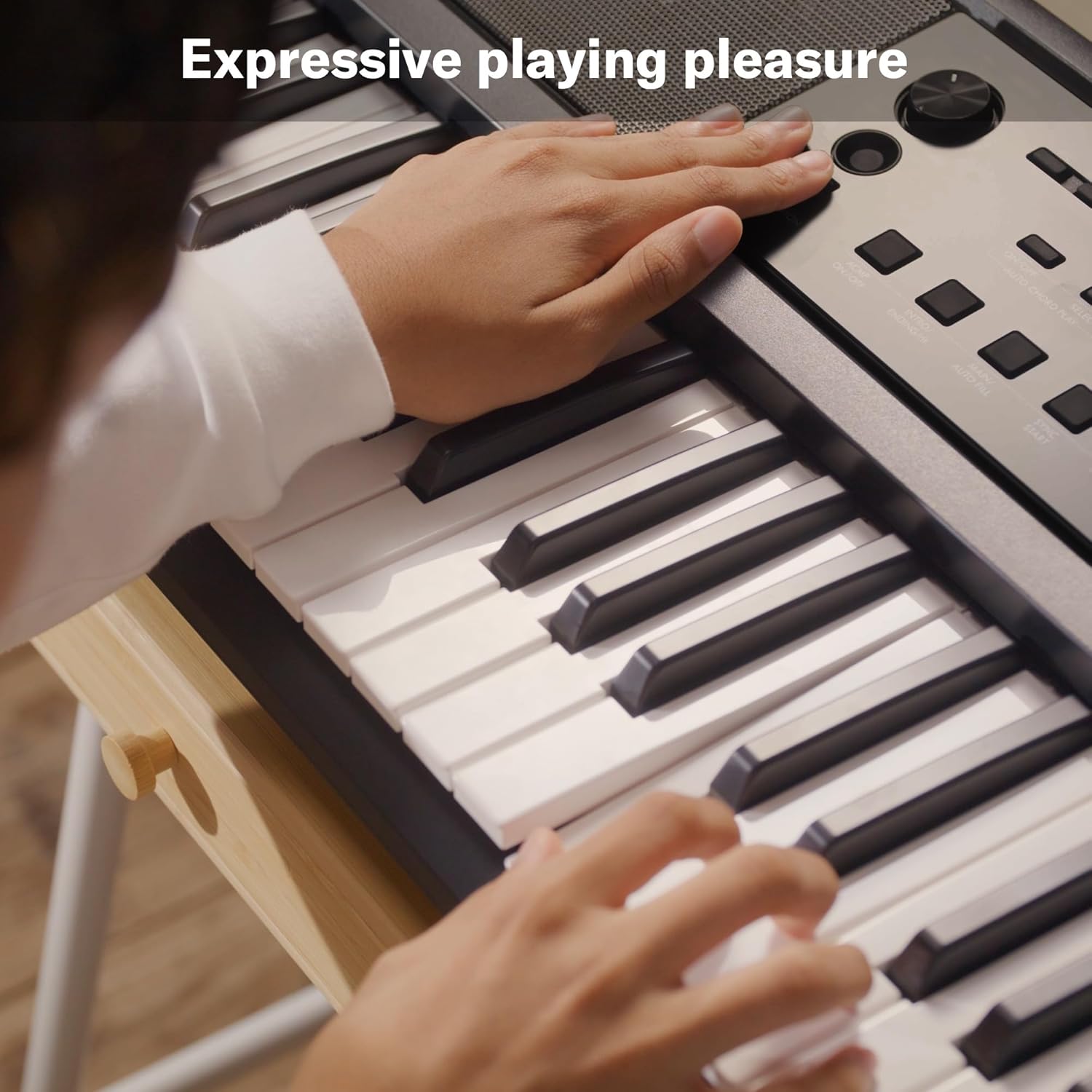 Yamaha PSR-E383 Portable Keyboard for Beginners, 650 Authentic Instrument Voices and Touch-Sensitive Keys with 48-Note Polyphony, Includes 2 Online Lessons with Yamaha Music School Teacher-1