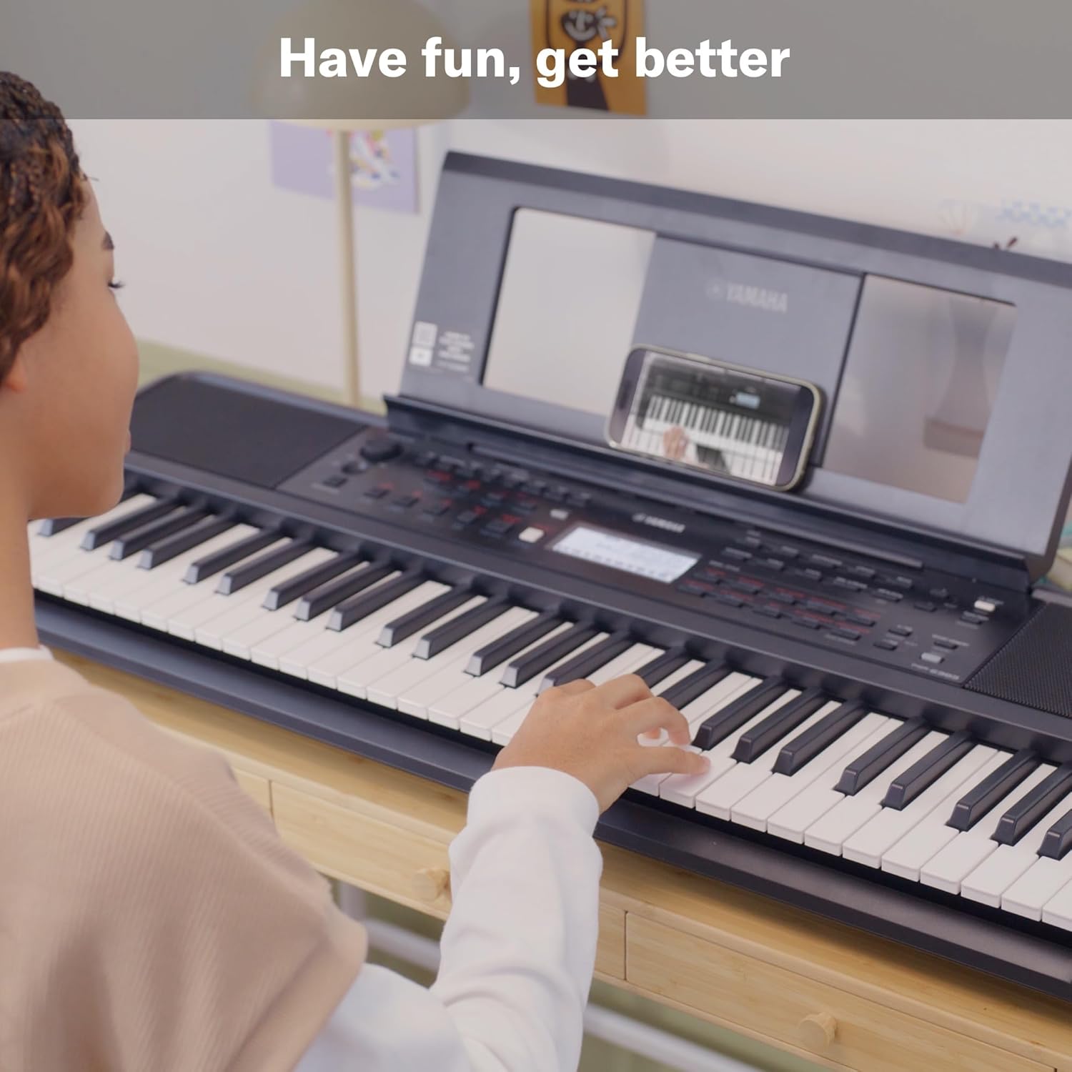 Yamaha PSR-E383 Portable Keyboard for Beginners, 650 Authentic Instrument Voices and Touch-Sensitive Keys with 48-Note Polyphony, Includes 2 Online Lessons with Yamaha Music School Teacher-2