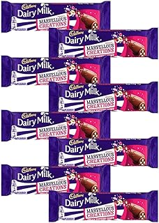 Chocolate Bars Bundle Consisting of Dairy Milk Marvellous Creations Jelly Beans Popping Candy Chocolate Bar 47g (8 Pack)