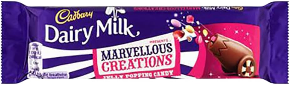 Chocolate Bars Bundle Consisting of Dairy Milk Marvellous Creations Jelly Beans Popping Candy Chocolate Bar 47g (8 Pack)-2