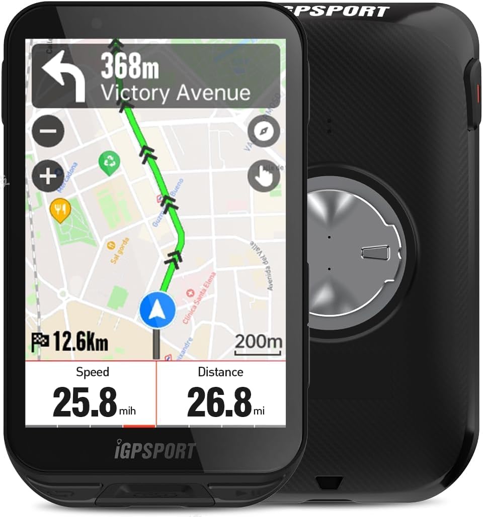 iGPSPORT iGS800 Bike Computer, 3.5” Touchscreen GPS Cycling Computer with 32GB Offline MAP Navigation WiFi Bluetooth ANT+ Bike Speedometer Wireless Cycle Tracker IPX7 Waterproof-0