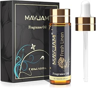 MAYJAM 10ML Fresh Linen Fragrance Oils with Glass Dropper, Essential Oils for Diffusers for Home, Fragrance Oil Scent for DIY Candle & Soap Making