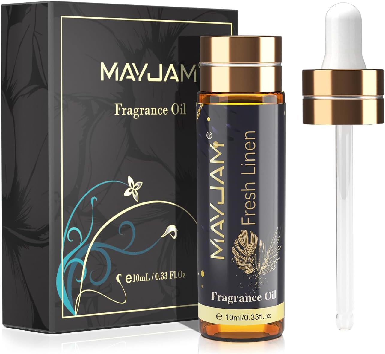 MAYJAM 10ML Fresh Linen Fragrance Oils with Glass Dropper, Essential Oils for Diffusers for Home, Fragrance Oil Scent for DIY Candle & Soap Making-0