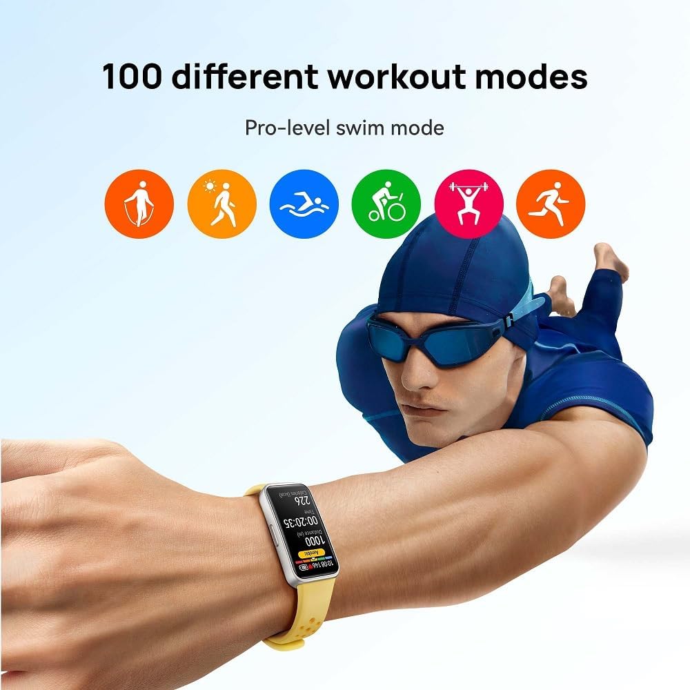 HUAWEI Band 9, Comfortable All-Day Wearing, Science-based Sleep Tracking, up to 14 days Battery life, Intelligent Brightness Adjustments, 100 workout modes, Compatible with iOS&Android-6