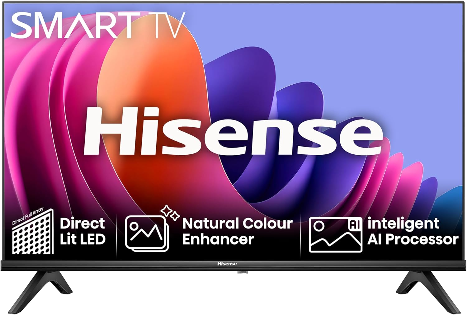 Hisense 40 Inch Smart TV 40A4NTUK - FHD Resolution, Natural Colour Enhancer, DTS Virtual:X & Dolby Audio, AI Sports Mode, VIDAA OS with Youtube, Netflix and Disney+ and Freeview Play (2024 Model)-0