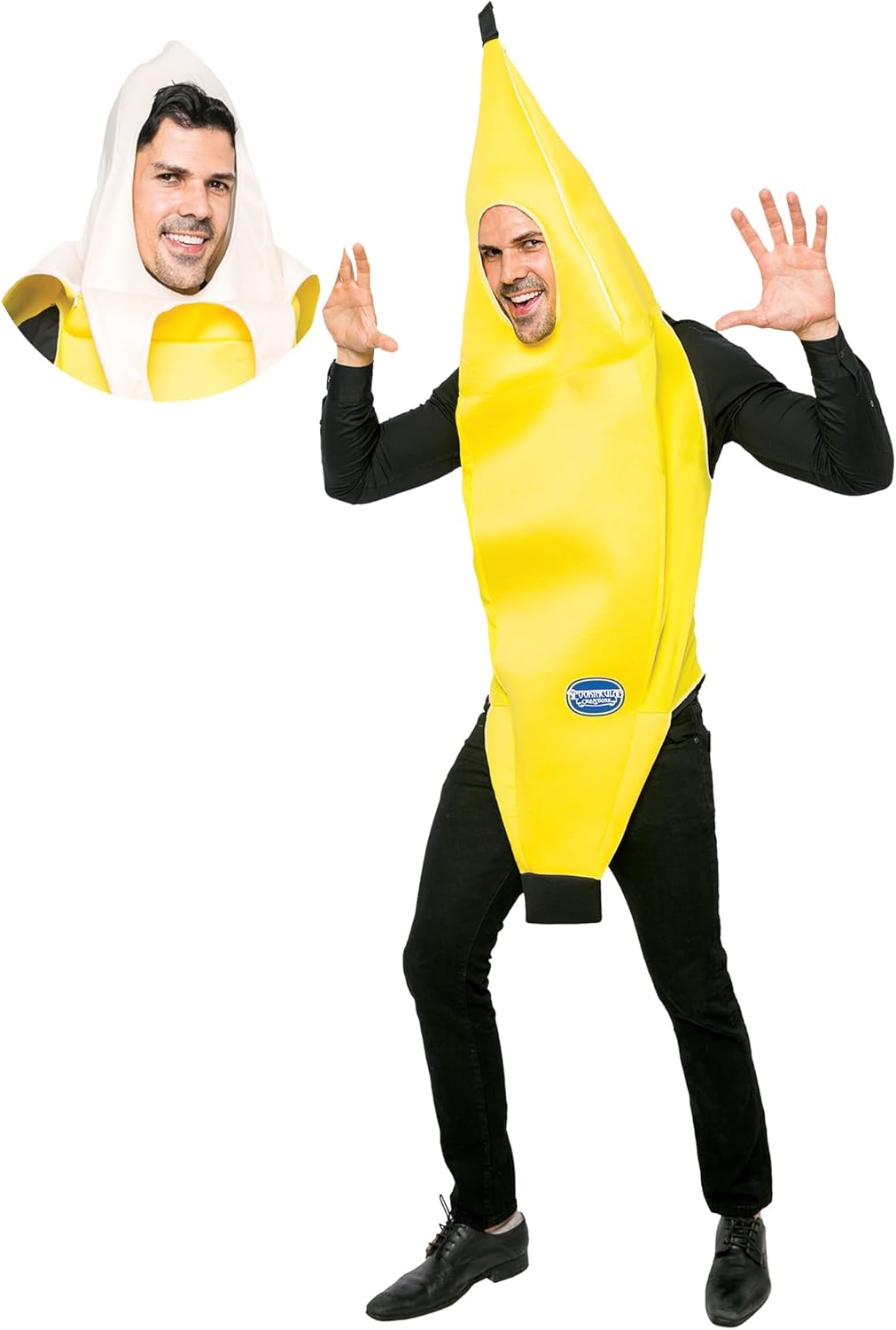 Spooktacular Creations Appealing Banana Costume Adult Deluxe Set for Halloween Dress Up Party and Roleplay Cosplay (L)-0