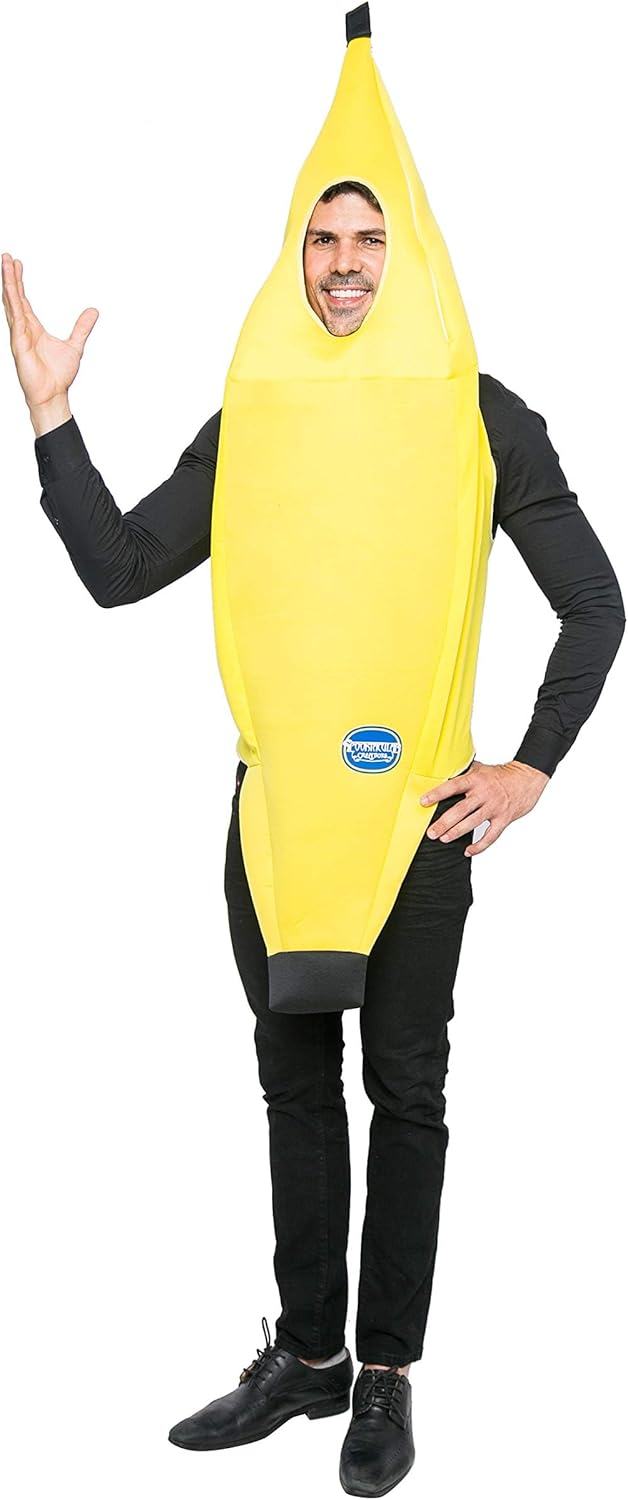 Spooktacular Creations Appealing Banana Costume Adult Deluxe Set for Halloween Dress Up Party and Roleplay Cosplay (L)-3