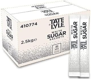 Generic Granulated White Sugar Sticks| Natural Taste of Pure Cane Sugar| 1000 Sticks | 2.5kg (1000 (1 Box))