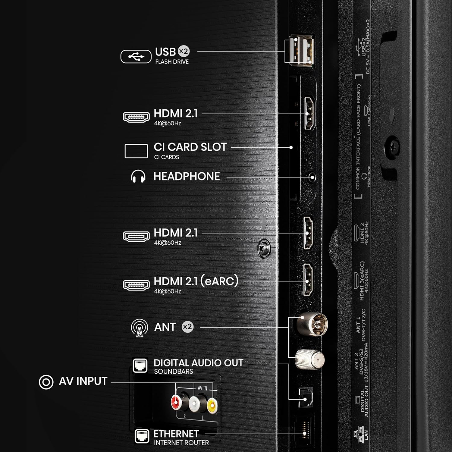 Hisense 55 Inch 4K Smart TV 55E6NTUK - Dolby Vision, Game Mode PLUS with 60Hz VRR ALLM, Smooth Motion, AI Sports Mode, Vidaa OS with Freely, Youtube, Netflix and Disney+ & Now TV (2024 Model)-12