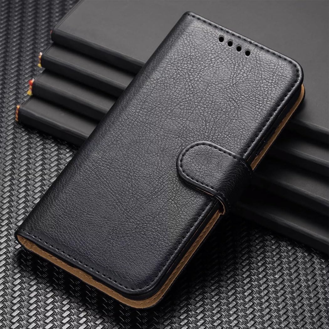 GAPlus For Honor 90 Smart/Honor X7b Phone Case - Leather Flip Folio Cover | Kickstand | Magnetic Closure | Money and Card Holder Wallet | Compatible with Honor X7b/ Honor 90 Smart Black-4