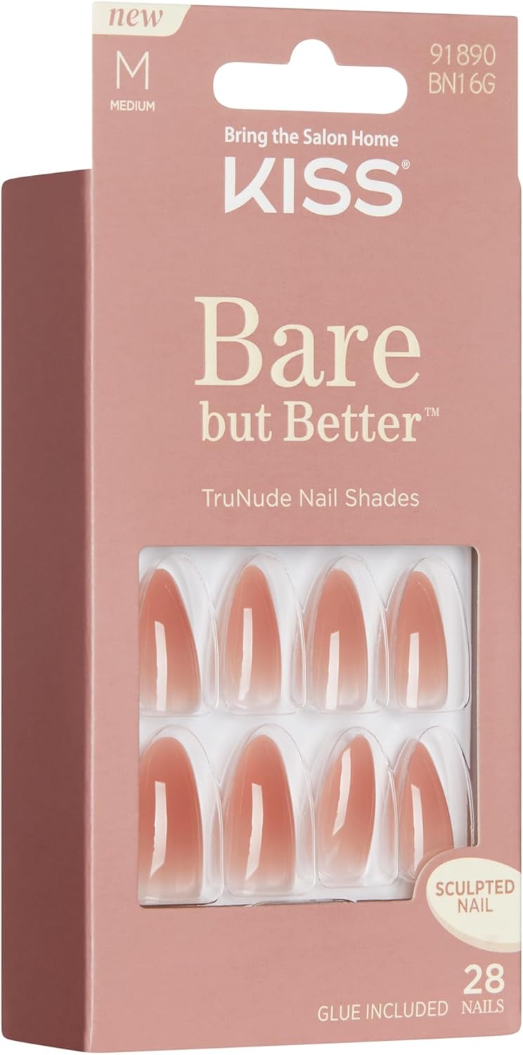 KISS Bare-But-Better Nails - Fairest Nude, 31 Ct.-1