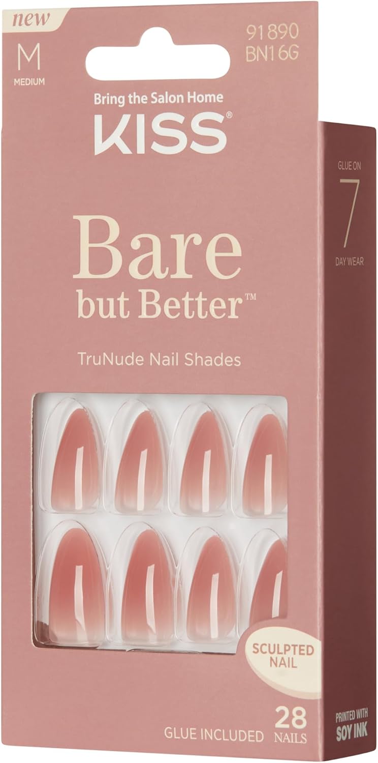 KISS Bare-But-Better Nails - Fairest Nude, 31 Ct.-2