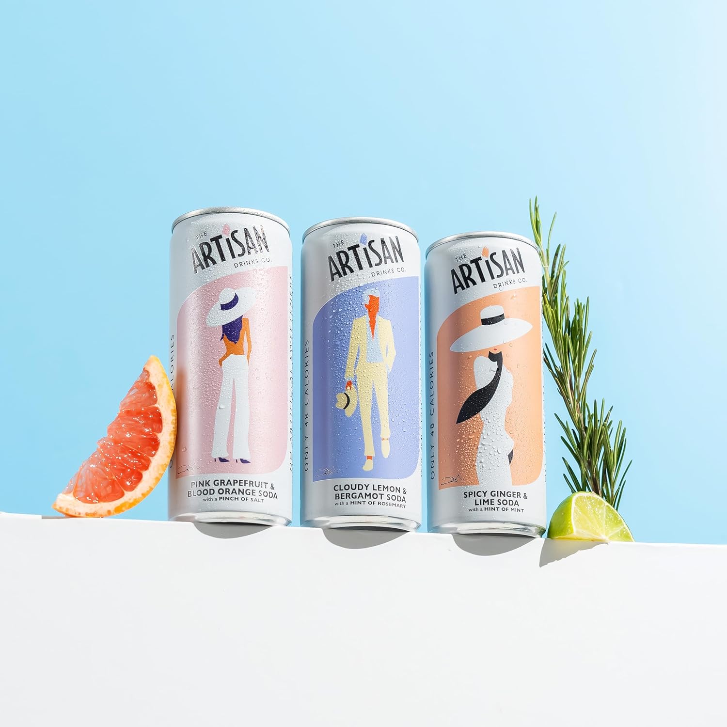 Spicy Ginger & Lime Soda with a hit of Mint by the Artisan Drinks Company - 250mlx12 Cans - Natural Ingredients - 48 Calories per Can - No Artificial Sweetners - An Adult Soft Drink-2