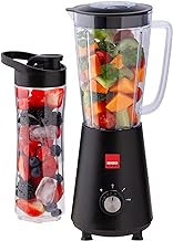 Sensio Home Personal Blender Smoothie Maker - BPA Free 1L Jar & 600ml Portable Sports Bottle, Electric Blender for Fruit, Vegetables, Protein Shakes, Crush Ice & Frozen Fruit, 2 Speed + Pulse 350W