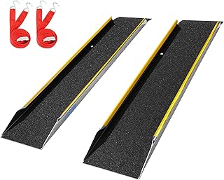 LIEKUMM Loading Ramps, 120L x 25W cm Motorbike Ramps, Van Ramp for Motorcycles, Dirt Bikes, ATV, Lawn Mower, Motorcycle Ramps with 600KG Capacity,1 Pair