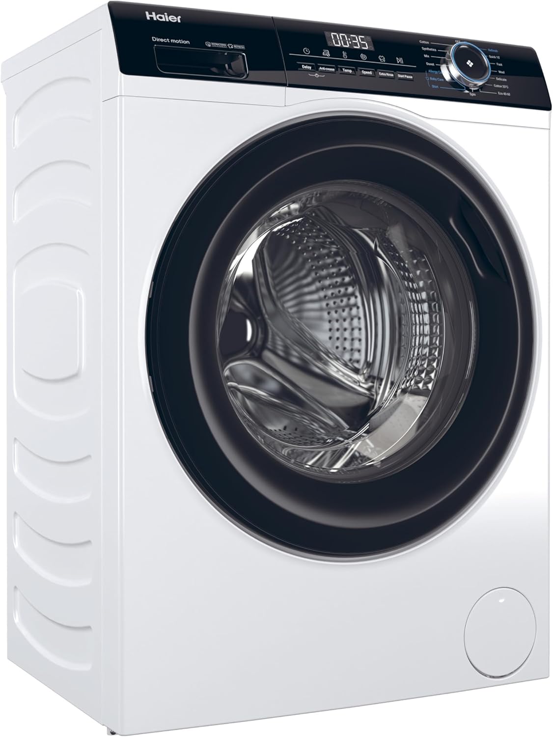 Haier HW90-B16939-UK Freestanding Washing Machine with LED Display, 9kg Load, 1600RPM, Direct Motion, White, A Rated-1