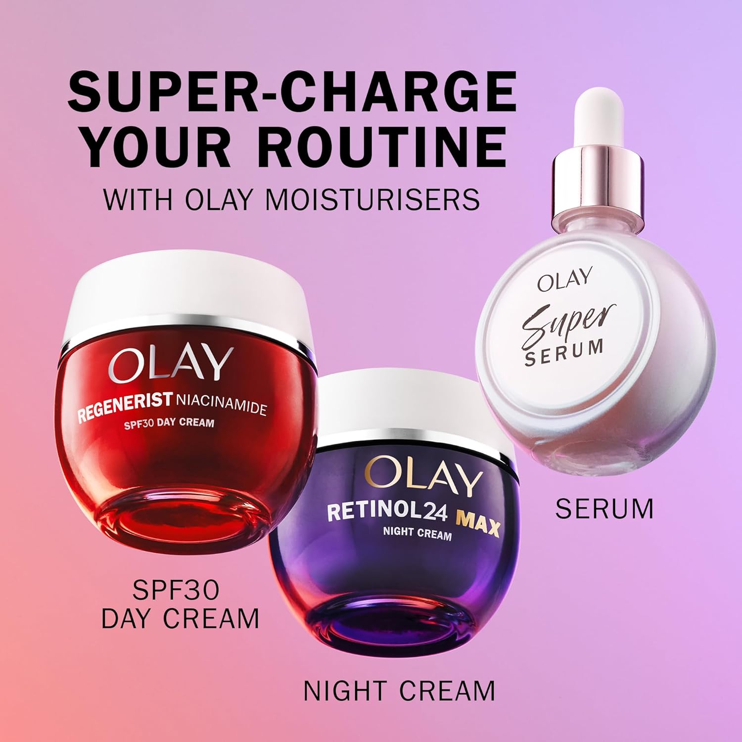 Olay Super Serum, Vitamin C Serum for Face, with Niacinamide, Collagen Peptide, Skincare for Anti Ageing & Brightening, 30ml-5