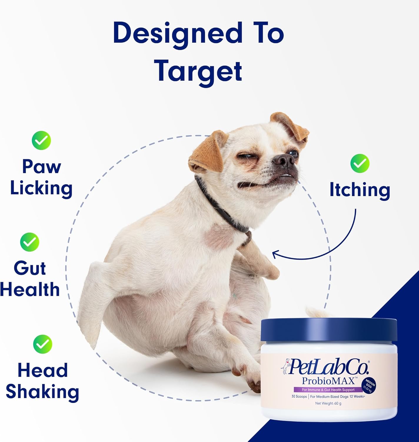 PetLab Co. Probiotic Powder For Dogs - Supports Gut Health & Targets Seasonal Discomfort – Easy to Use – Helps Maintain a Normal Immune Response - Pre, Pro and Postbiotic Formula-3