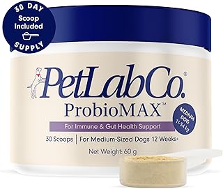 PetLab Co. ProbioMAX - Supports Gut Flora & Targets Seasonal Discomfort – Probiotic Powder – Help Maintain a Normal Immune Response - For Medium Dogs