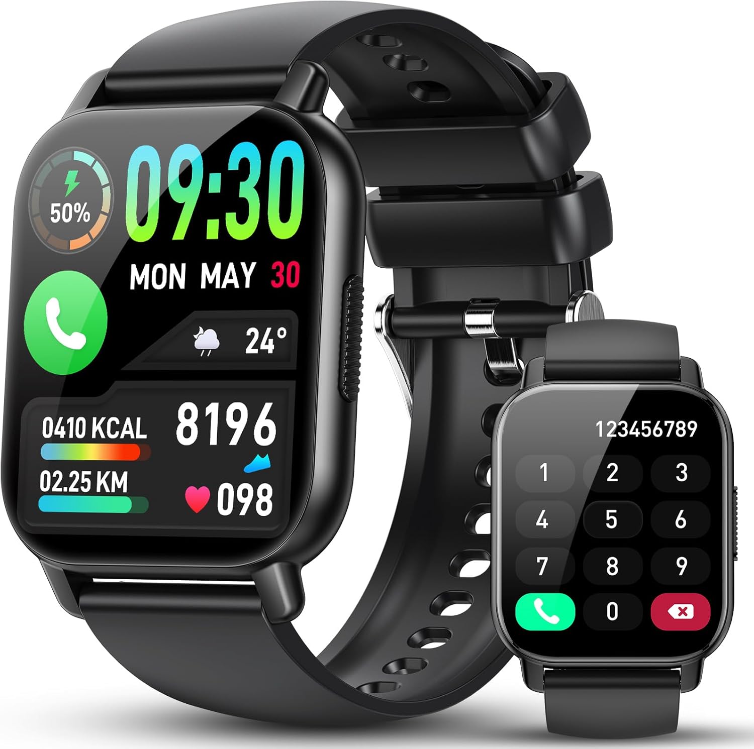 Smart Watch for Men Women Answer/Make Calls - 1.85" HD Touch Screen Smart Watches with Heart Rate Sleep Monitor - 112 Sports Modes - Fitness Tracker - IP68 Waterproof Smartwatch for Android iOS-0