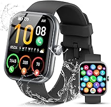 Smart Watch for Men Women, 1.96'' 47.5mm Fitness Watch Running Tracker, Make/Answer Calls, Pedometer Waterproof IP68, Sleep/Heart Rate Monitor/Step Counter Smartwatch for Android iOS iPhone