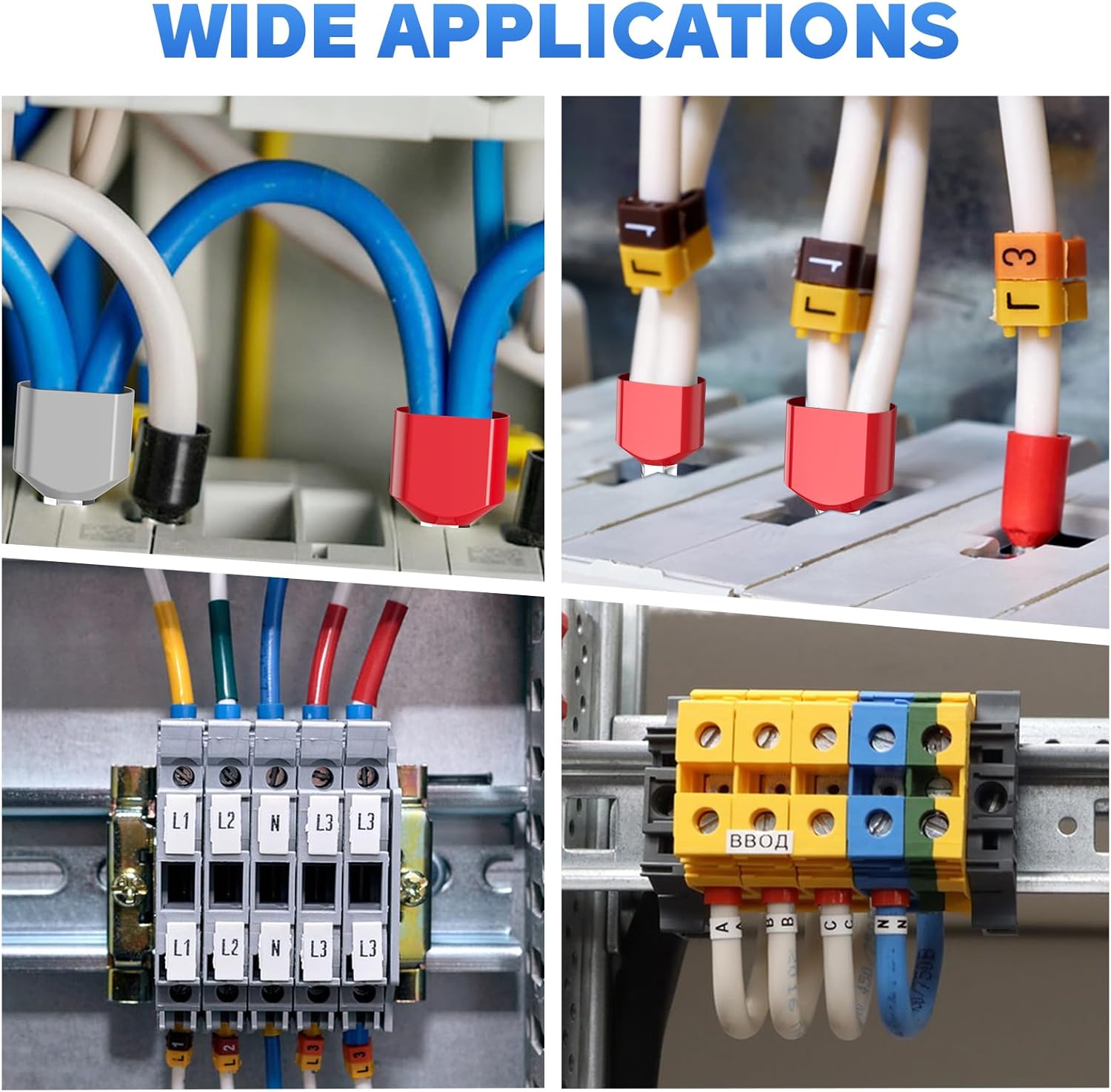 0.5-16mm² Twin Bootlace Ferrules, Dual Terminals,1200pcs Crimp Connectors, Double Wire Quick Connect, All-copper Core, High Insulation Protection-5