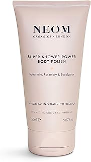 Neom Super Shower Power Body Polish | Spearmint, Rosemary & Eucalyptus Essentail Oils | Exfoliates, buffs & smooths skin | Vegan | Body Scrub