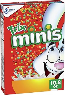 General Mills Trix Minis Fruity Mini Corn Puff Breakfast Cereal, 10.8oz (306g) Pack of 1 - US Import