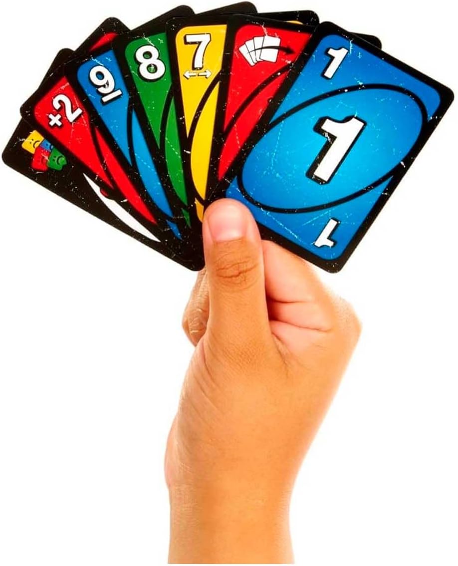 Mattel Games UNO Show ?em No Mercy Card Game for Kids, Adults & Family Parties and Travel With Extra Cards, Special Rules and Tougher Penalties., HWV18-3