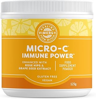 Vimergy Micro-C Immune Power, Travel Size, 69 Servings, Vitamin C 1000mg, Gentle ascorbic Acid, Buffered Vitamin C Powder, Immune & Nerve Support, Benefits Bone & Cartilage, Gluten-Free, Vegan (125g)