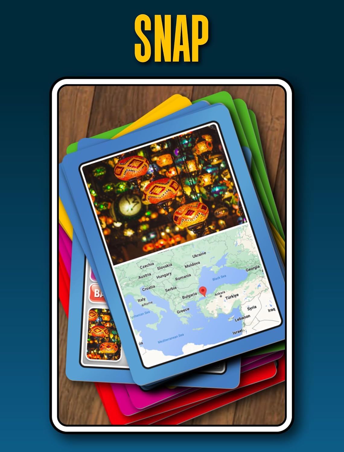 100 PICS SMART CARDS Megacities, 7 games in 1, Pairs, Snap, Trumps, Rummy, Memory Quiz, Learn Facts, 50 Cards, Travel Game, Gift, Stocking Filler, Age 5+, 1-8 Players-6