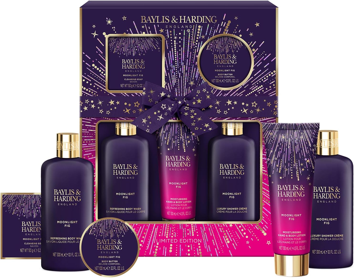 Baylis & Harding Moonlight Fig Perfect Pamper Gift Set - Vegan Friendly (Pack of 1)-0