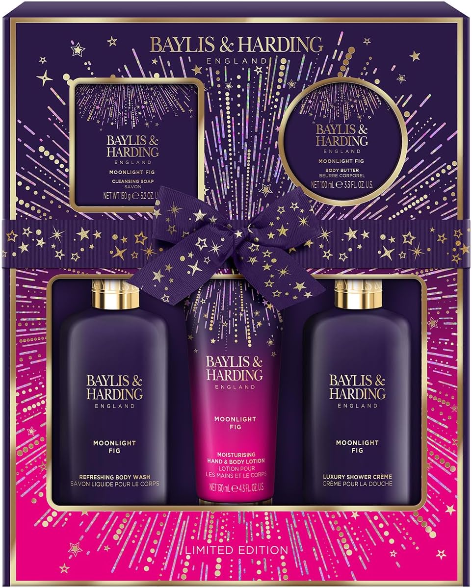 Baylis & Harding Moonlight Fig Perfect Pamper Gift Set - Vegan Friendly (Pack of 1)-1