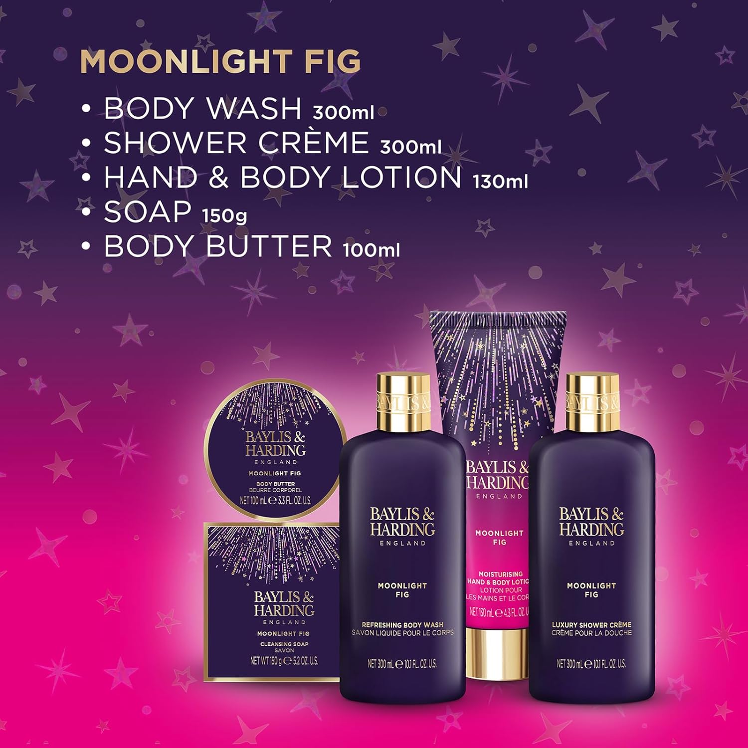 Baylis & Harding Moonlight Fig Perfect Pamper Gift Set - Vegan Friendly (Pack of 1)-2