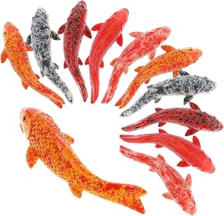 CIYODO 5Pcs Small Animals Artificial Fish Decorate Aquarium Fish Decor Cake Fish Illustration Compact Aquarium Decor Shine Model Fish Shape Ornamental Fish Realistic Goldfish Decor