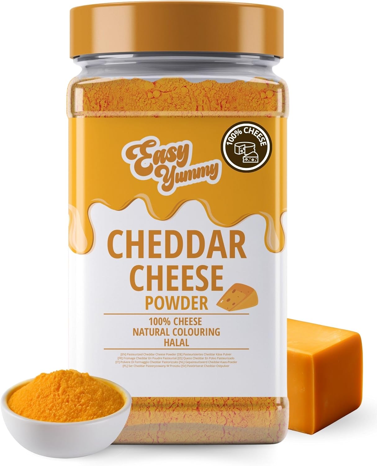 Easy Yummy Cheddar Cheese Popcorn Seasoning 300g, 100% Cheddar Cheese Popcorn Flavouring-0