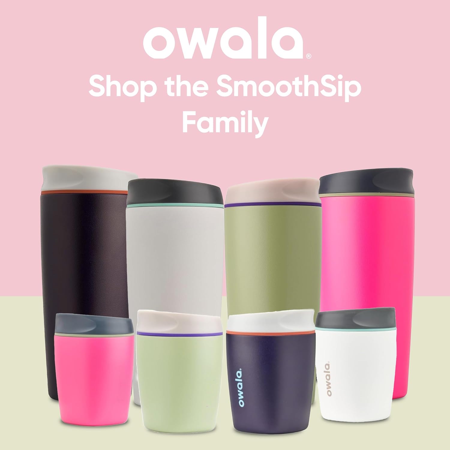 Owala SmoothSip Insulated Stainless Steel Coffee Tumbler, Reusable Iced Coffee Cup, Hot Coffee Travel Mug, BPA Free, 560ml, White (Cloudscape)-5