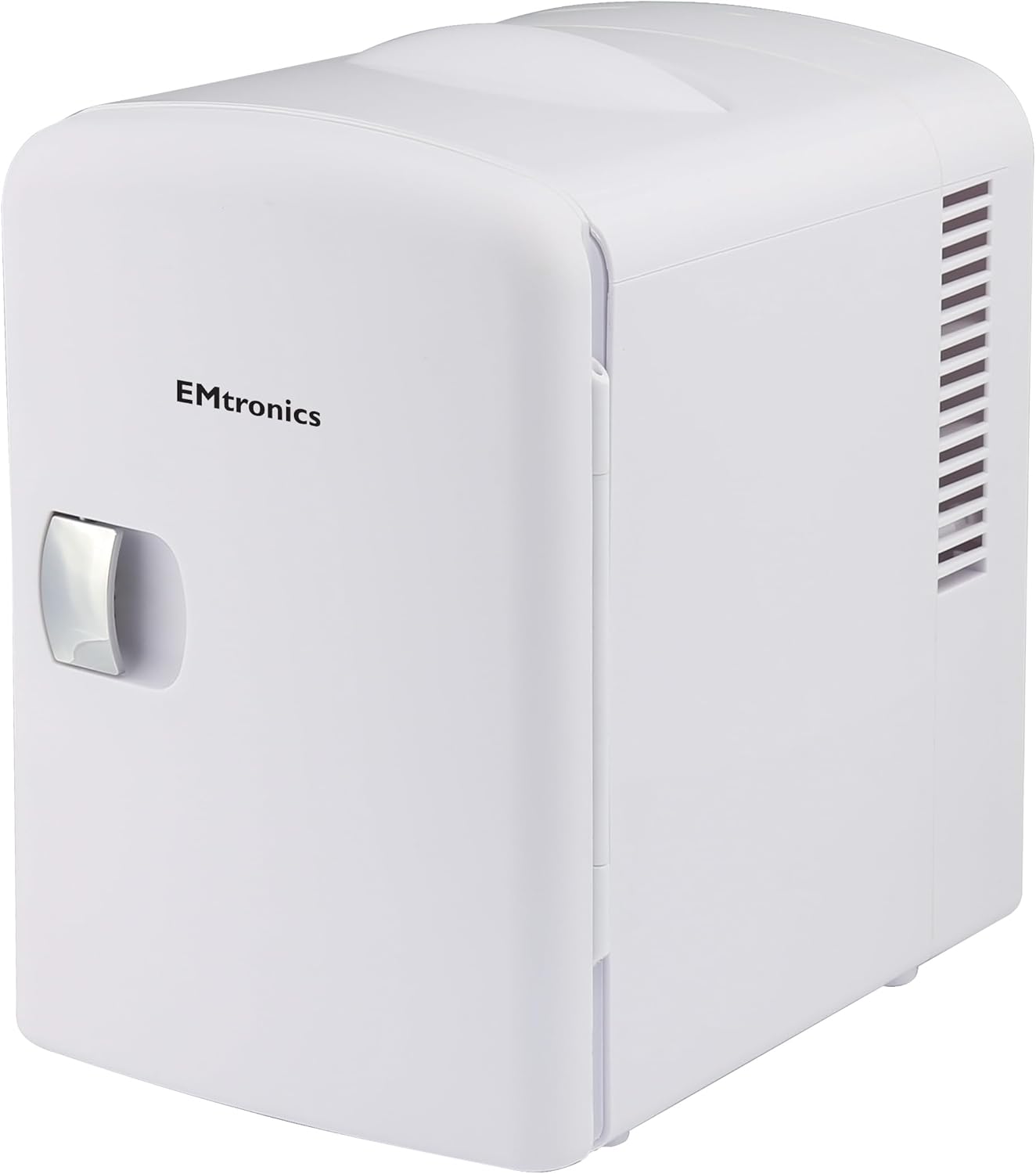 EMtronics EMMF4LWH Compact Mini Cooler Fridge 4 Litre, 6 Can Portable AC+DC Power For Bedrooms, Cars, Offices; Skincare, Makeup, Cosmetics, Food (White)-1