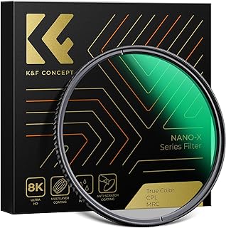 K&F Concept 77mm True Color Polarising Filter Circular Polarizing CPL, Ultra Definition, 28 Layer Multi Coated Polarized MRC Filter (Nano-X Series)