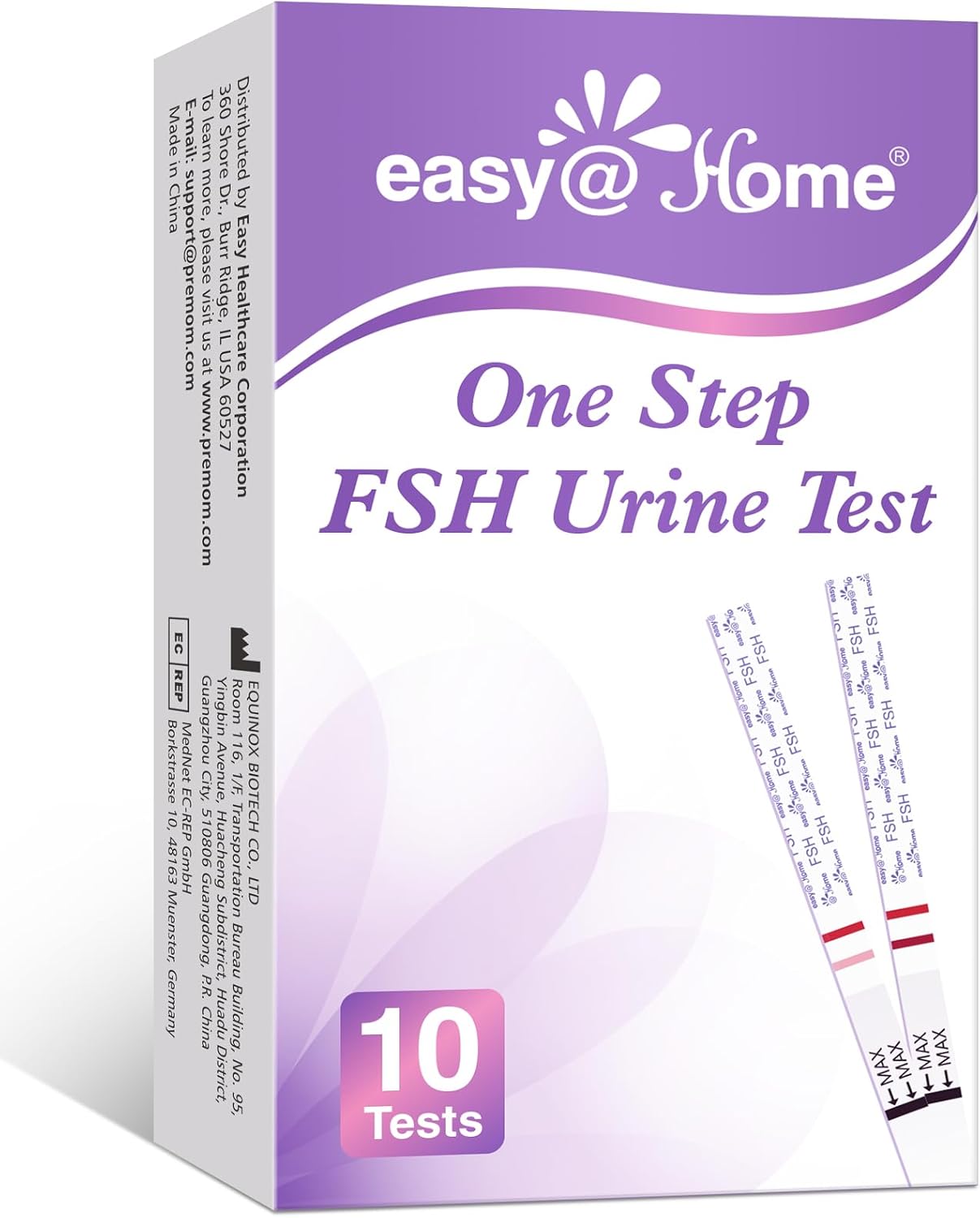 Easy@Home 10 FSH Test Strips: Rapid Visual Result for Qualitative FSH Detection Menopause Test-0