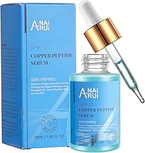 ANAiRUi Copper Peptides Serum for Face - GHK-Cu Anti Aging Face Serum with Hyaluronic Acid - Reduces Fine Lines & Wrinkles, Repairs Premature & Damaged Skin, Plump and Radiant Skin, 30ml