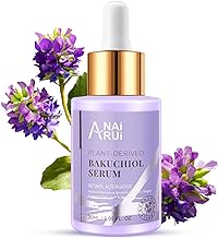 ANAiRUi Bakuchiol Serum with Hyaluronic Acid & Peptide, Retinol Alternative Face Serum for Face and Neck, Hydrating, Smoothing, Anti Aging, Reducing Fine Lines and Wrinkles, 30 ml