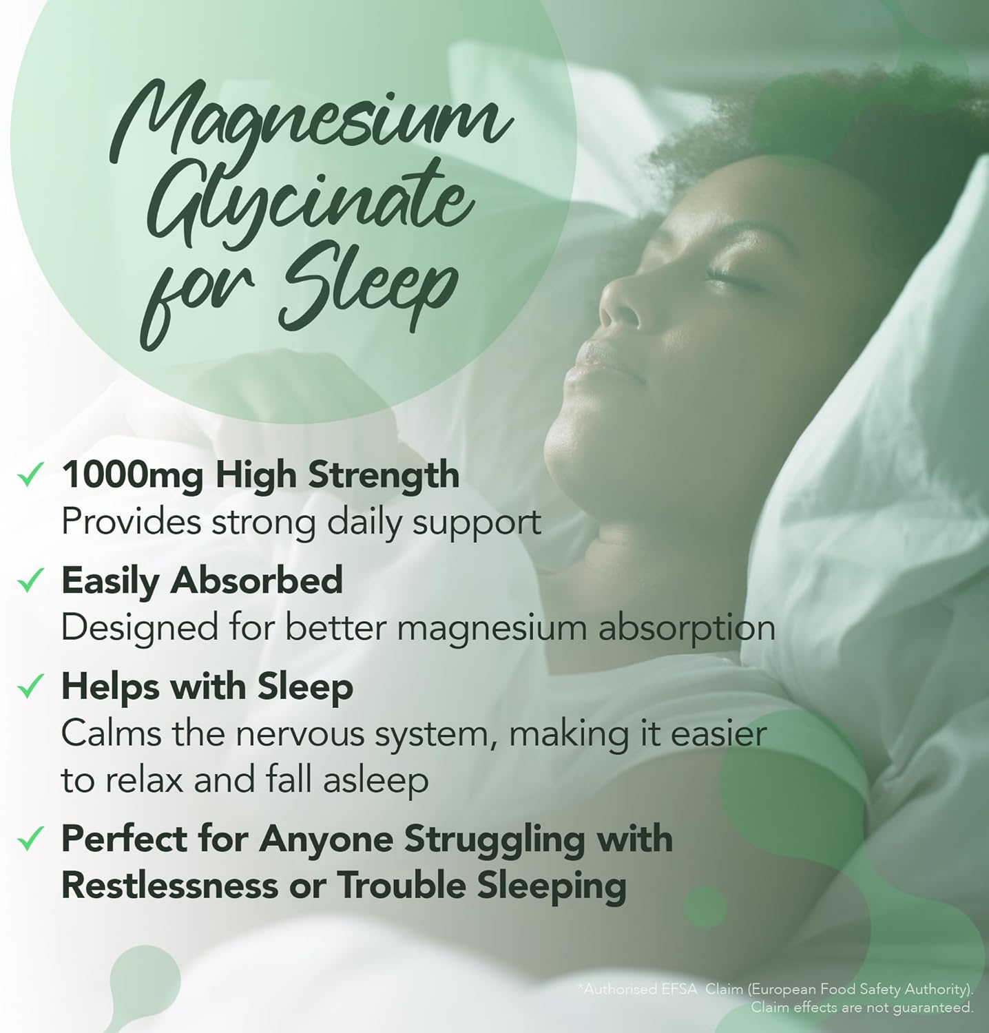 Zipvit Magnesium Glycinate 1000mg, 3 Months Supply, High Strength, Highly Absorbable, No Complexes, 90 Vegan Tablets, Supports Nerves, Muscles, Sleep, Vegan Supplement, UK Supplier-2