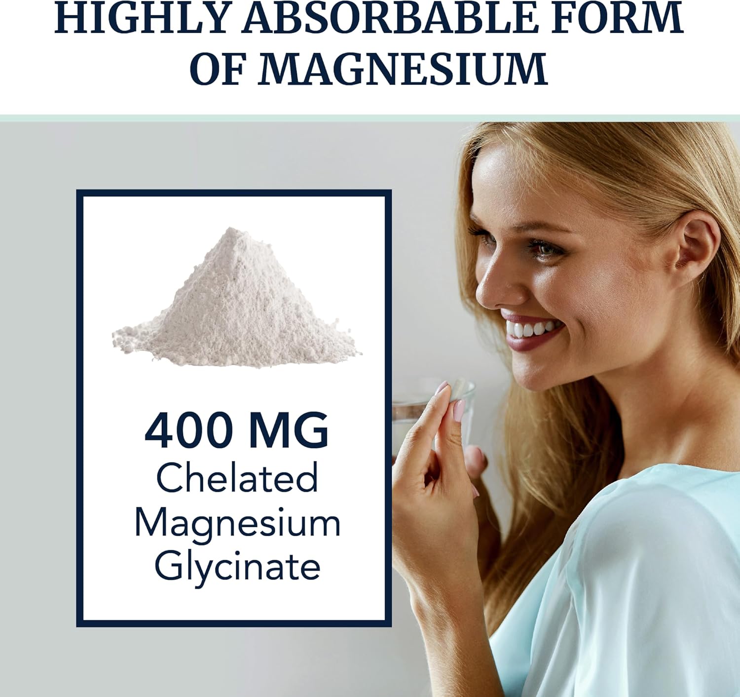 Magnesium Glycinate 400mg | Chelated Bisglycinate for Muscle Relaxation, Bones, Heart, Nerve, Sleep & Calm Support for Women & Men | High Absorption Magnesium Chelate Supplement | 120 Capsules-1