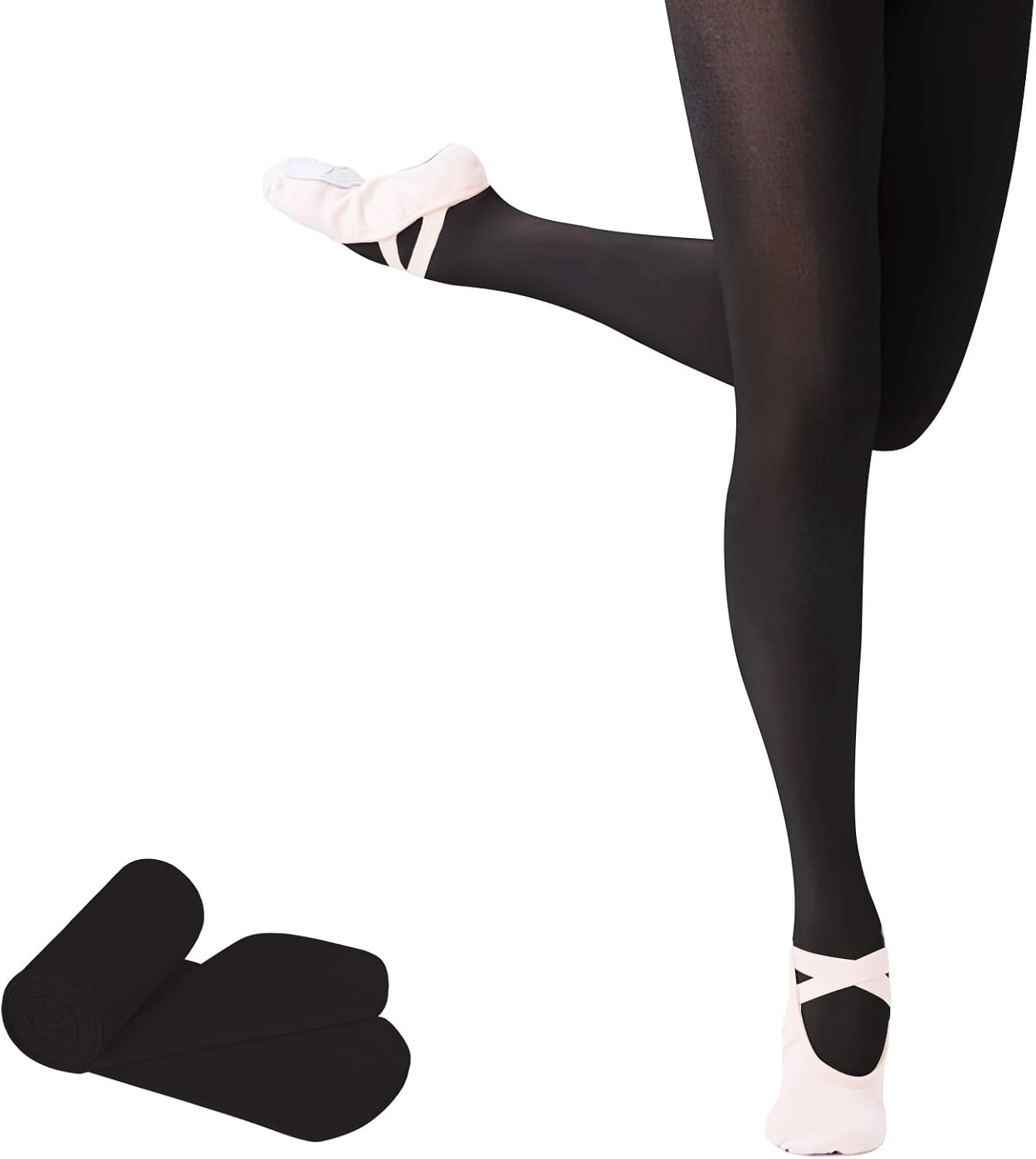 YOGINGO Girls' Ballet Tights, Footed Dance Tights Ultra-Soft & Stretch for Students, Little Kids and Toddler School-0