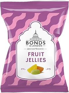 Bonds Fruit Jellies | Sugar Coated | Chewy Fruit Jellies | No Artificial Colour | 130g | (Pack of 6)